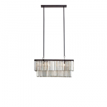 Черная прямоугольная люстра «Авиано»