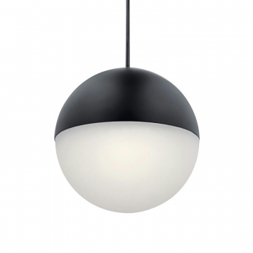 Большой чёрный светильник “Уорд” с белым плафоном