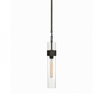 Черный подвесной светильник “Готье” с прозрачным плафоном