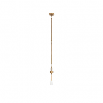 Золотой подвесной светильник “Готье” с прозрачным плафоном