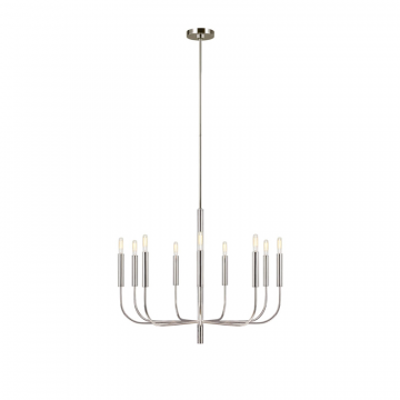 Большая серебряная  люстра “Уорвик”