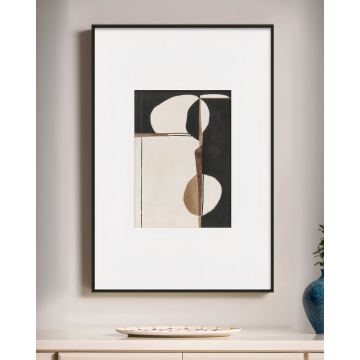 Интерьерный постер “Black  beige abstraction”