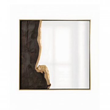 Панно из среза палисандра с зеркалом “Fault”