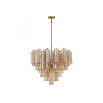 Люстра “Толбот” в стиле с янтарным стеклом