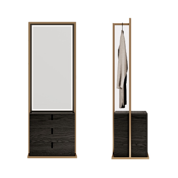 Комплект тумба с вешалкой и зеркало с подсветкой KZ-mD017-A