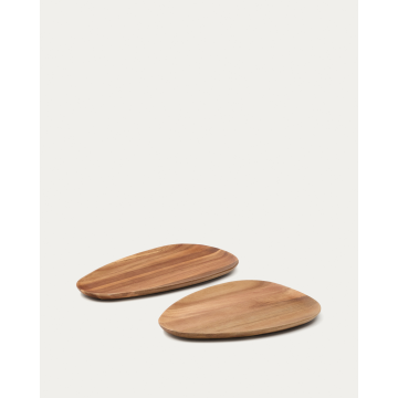 Набор из 2 сервировочных досок Nukha из древесины акации