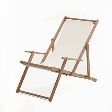 Cкладное кресло Vilara для улицы из акации белого цвета