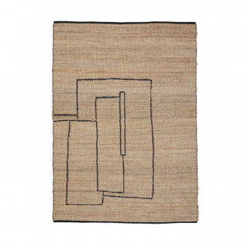Ковер Velira из джута с графическим рисунком 160 x 230 см