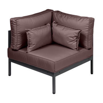 Элемент дивана угловой Callisto giardino G401.10Е04 из алюминия с подушками