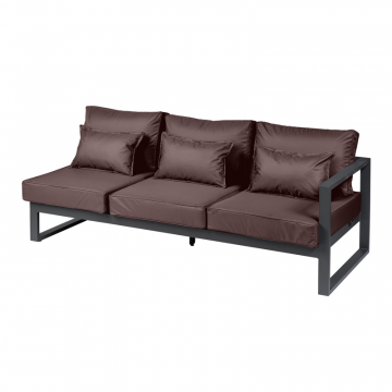 Диван садовый из алюминия 3-х местный правый (с левым подлокотником) G401.8Е04