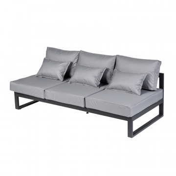 Диван садовый из алюминия 3-местный открытый без подлокотников Лагуна G401.11Е10