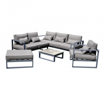 Комплект садовой мебели из алюминия G401.52E10 “Для встреч” серый/серебристый