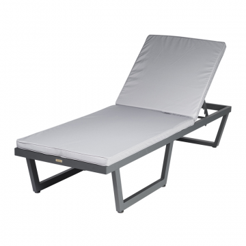 Шезлонг из алюминия с матрасиком G501.0E10 серый/антрацит