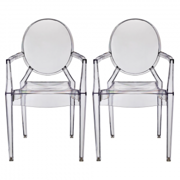 Комплект из 2-х стульев Louis Ghost прозрачный