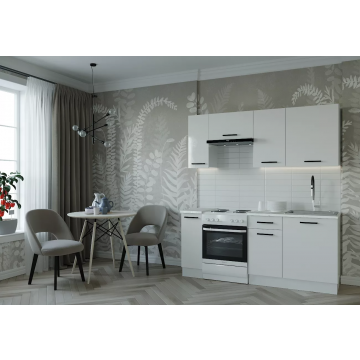 Кухонный гарнитур Белый глянец 1800мм