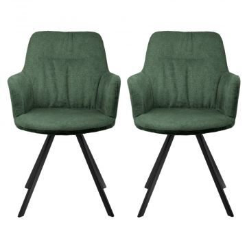 Комплект из 2-х стульев Grant зелёный шенилл на поворотном механизме