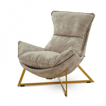 Кресло Jenna, бежевый/золото