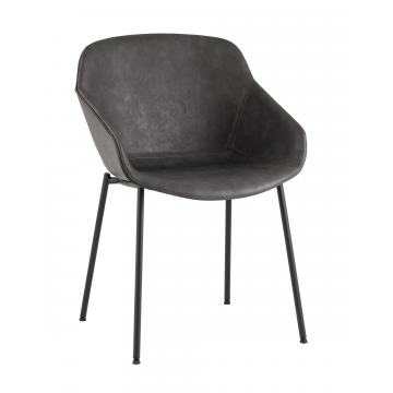 Стул Ashby экокожа серый сиденье