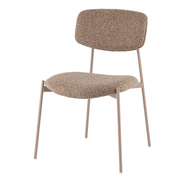 Стул Doe без подлокотников коричневый бежевые ножки