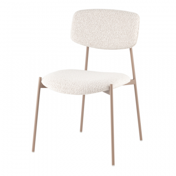 Стул Doe без подлокотников светло-бежевый бежевые ножки