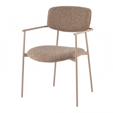 Стул Doe коричневый бежевые ножки