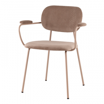 Стул Кэрол коричневый бежевые ножки