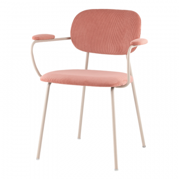 Стул Кэрол пыльно-розовый серые ножки