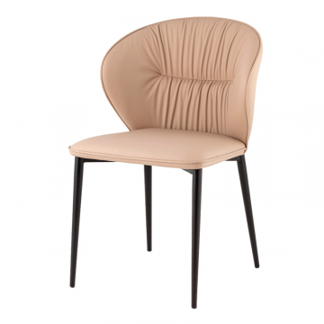 Стул обеденный Deia кремовая экокожа черные ножки