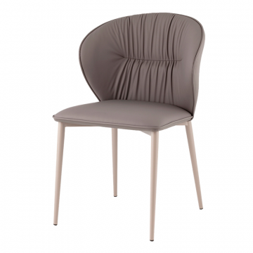 Стул обеденный Deia серая экокожа серые ножки