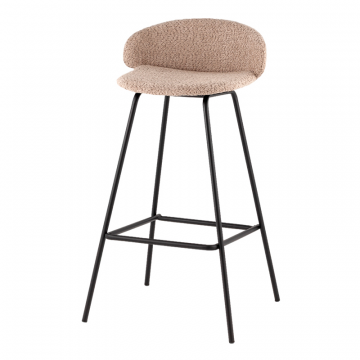 Стул барный Nita букле кофейный