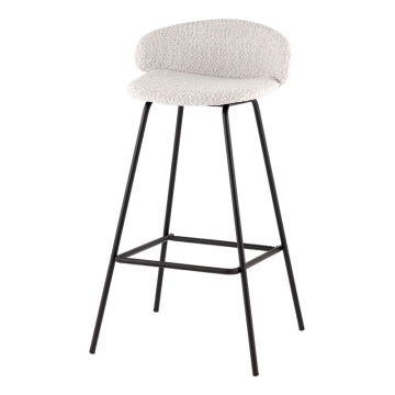 Стул барный Nita букле светло-серый