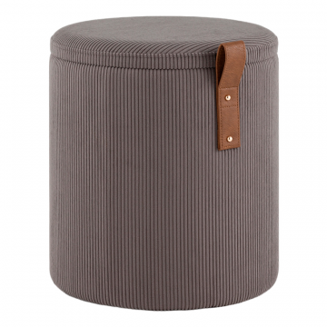 Пуф Руни S с ящиком вельвет тёмно-серый