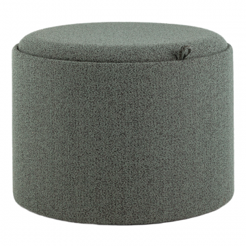 Пуф с ящиком Хюгге L букле темно-серый