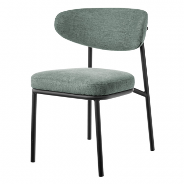 Стул Lucas 2 шалфей шенилл с чёрными ножками