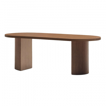 Стол Nealy с ореховым шпоном в натуральной отделке, 200 x 100 см