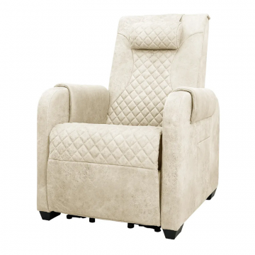 Кресло-реклайнер электрический с подъемом и массажем FUJIMO LOUNGE UP Ваниль