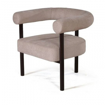 Кресло Biggi, шенил Puffy beige / опоры черные