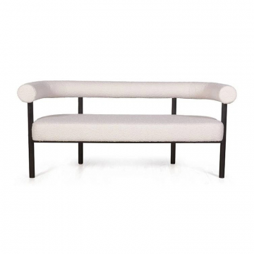 Диван Biggi, букле Turin ivory / опоры черные