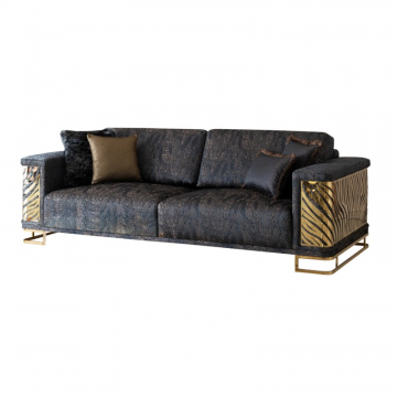 Диван 4-х местный Монтичелли чёрный