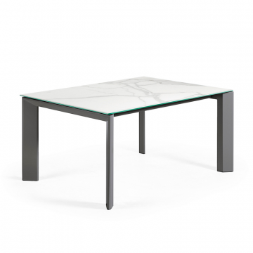 Стол Atta 160 (220) x90 антрацит, керамика