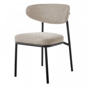Стул Lucas 2 латте шенилл с чёрными ножками