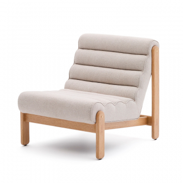 Кресло Magira из дуба с натуральной отделкой, бежевое