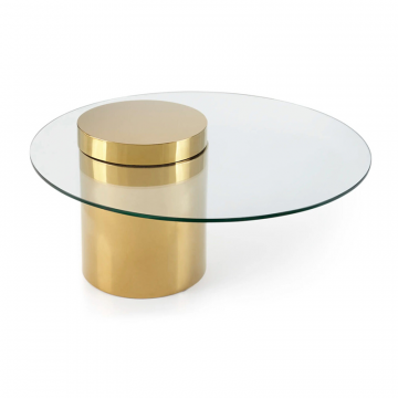 Золотой кофейный столик “Мартиника” – 90 см.