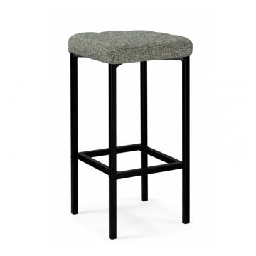 Барный стул Лофт рогожка графит / черный матовый