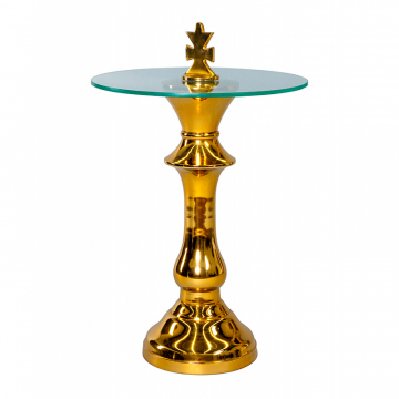 Кофейный стол "Король" золото 0.71x0.46x0.46м