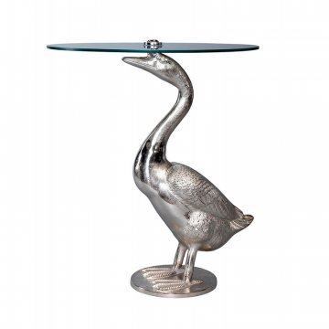 Кофейный стол "Утка" серебро 0.76x0.58x0.58м