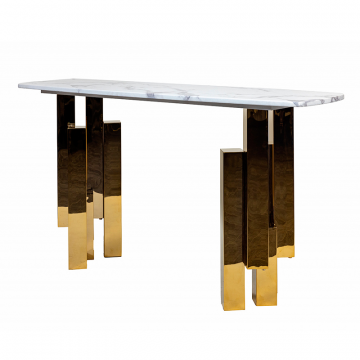 Консоль Round Gold 0.79x1.5x0.45м