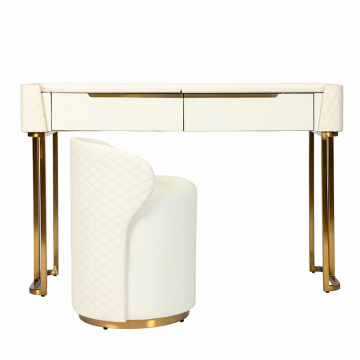 Дамский столик с креслом белый 0.76x1.2x0.4м