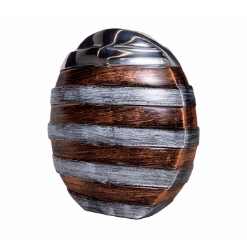 Ваза металлическая круглая большая STRIPES 0.33x0.33x0.5м