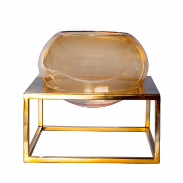 Ваза на золотом подстолье круглая 0.25x0.26x0.26м